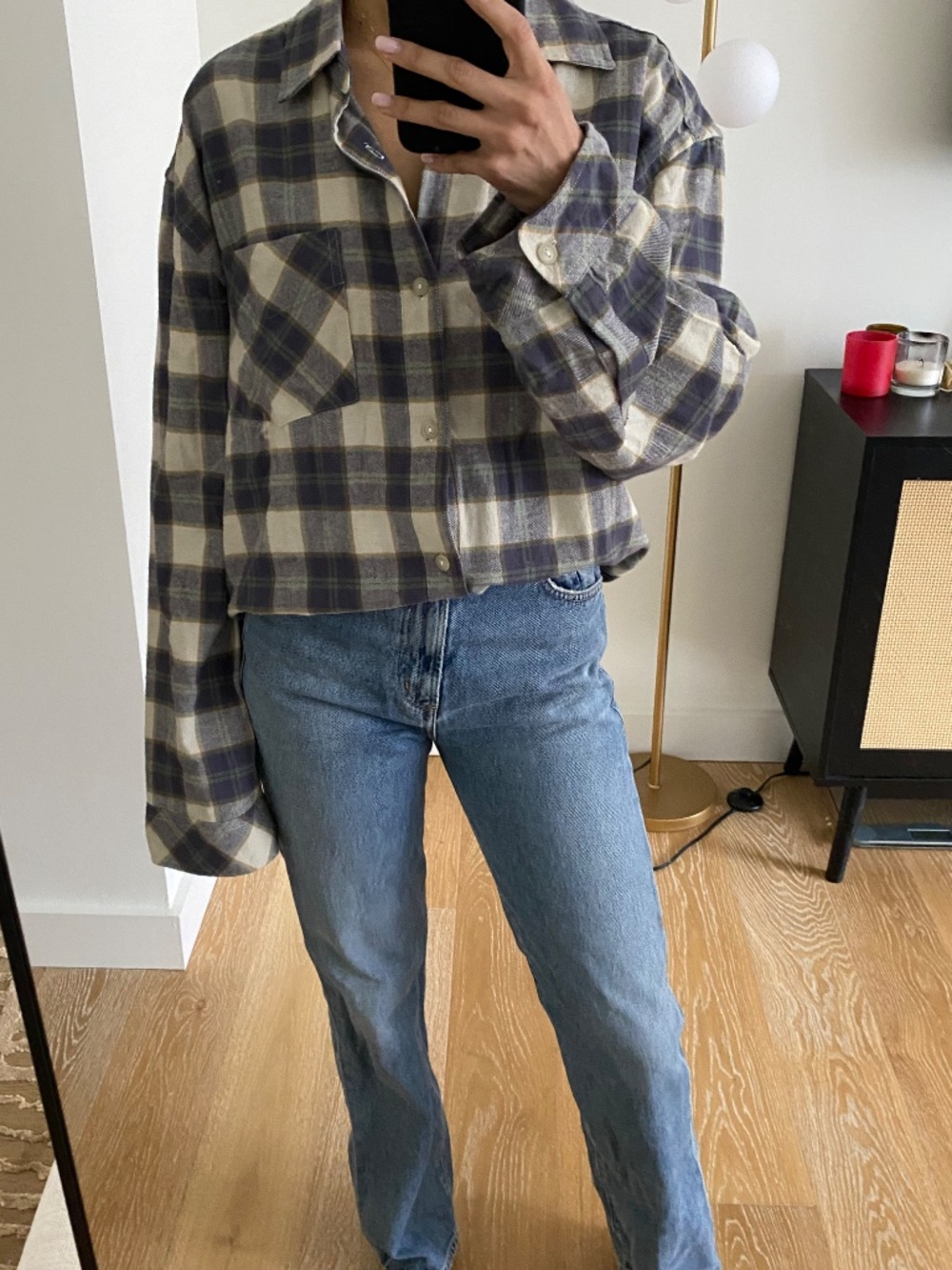 WeWoreWhat Boyfriend Flannel Shirt Size XS/S - Picture 2 of 7